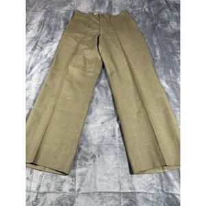 Vintage 1970/80s Military Wool‎ Pants Trousers Sz 30 With Belt
